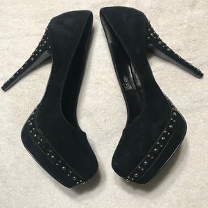 Steve Madden Platform High Heels Studded Black